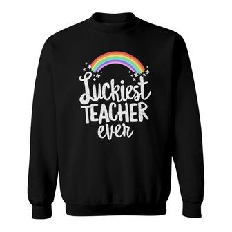 Luckiest Teacher Ever St Patrick's Day School Gifts Sweatshirt | Mazezy