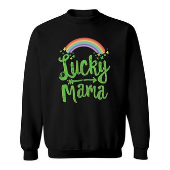 Lucky Mama Family St Patricks Day Mom Mother's Day Sweatshirt | Mazezy