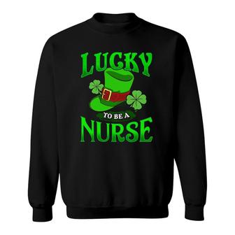 Lucky Nurse St Patricks Day Irish Nurse Sweatshirt | Mazezy