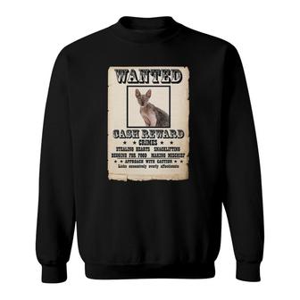Lykoi Kitten Wanted Poster Cat Sweatshirt | Mazezy