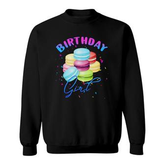 Macaroon Birthday Girl French Theme Party Outfit Sweatshirt | Mazezy