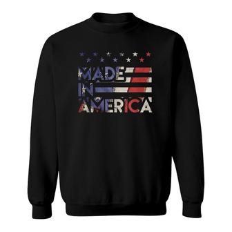 Made In America Pride Cute Born In Usa 4Th Of July Patriot Sweatshirt | Mazezy