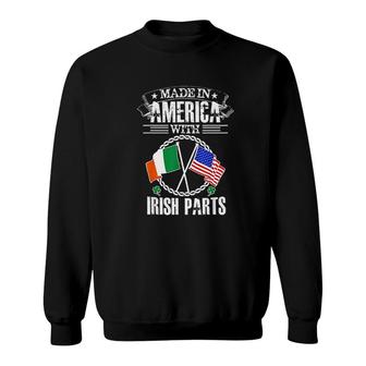 Made In America With Irish Parts Irish Heritage Sweatshirt - Thegiftio