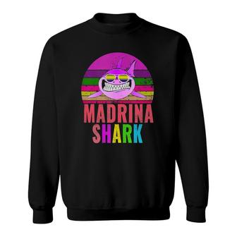 Madrina Shark Funny Spanish Godmother Vintage Sweatshirt | Mazezy