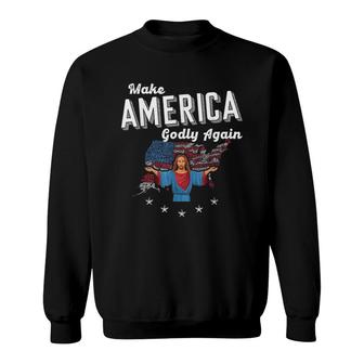 Make America Godly Again Jesus Sweatshirt | Mazezy