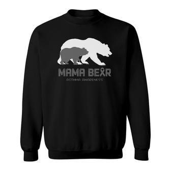 Mama Bear Asthma Awareness For Women Men Sweatshirt | Mazezy