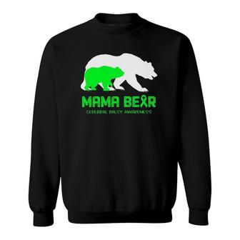 Mama Bear Cerebral Palsy Awareness For Women Men Sweatshirt | Mazezy