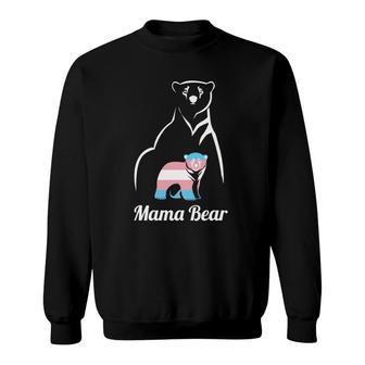 Mama Bear Lgbtq Trans Child Gift Transgender Trans Pride Sweatshirt | Mazezy