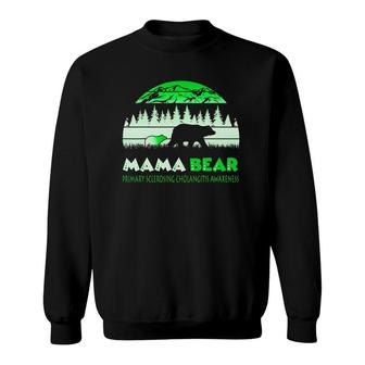 Mama Bear Retro Primary Sclerosing Cholangitis Awareness Sweatshirt | Mazezy