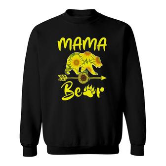 Mama Bear Sunflower Gift Funny Mothers Day Mom And Aunt Gift Sweatshirt | Mazezy