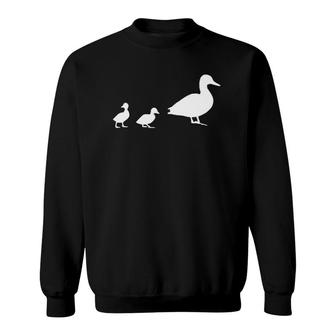 Mama Duck 2 Ducklings Animal Family Mothers Day Sweatshirt | Mazezy