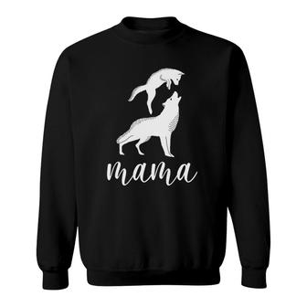 Mama Wolf & Baby Wolf And Love - Mothers Day Sweatshirt | Mazezy
