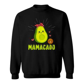 Mamacado Cute Avocado Pregnant Mom Gift Mother's Day Sweatshirt | Mazezy
