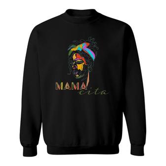 Mamacita Afro Latina Caribbean Woman Winking Sweatshirt | Mazezy