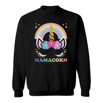 Mamacorn Unicorn Mama Cute Unicorn Mom Mamacorn Unicorn Sweatshirt | Mazezy