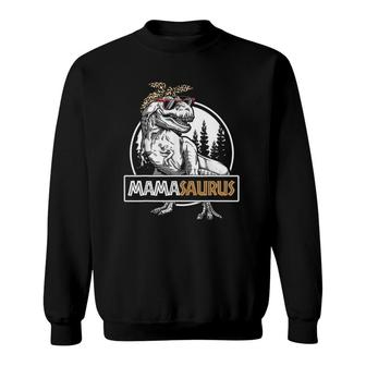 Mamasaurusrex Dinosaur Mama Saurus Funny Family Matching Sweatshirt | Mazezy
