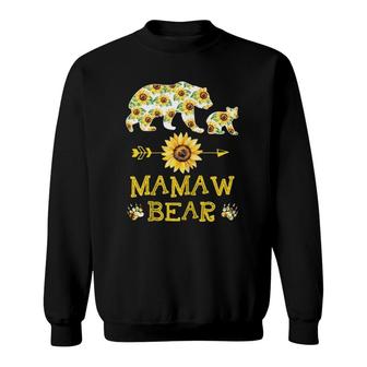 Mamaw Bear Sunflower Funny Mother's Day Gift Sweatshirt | Mazezy