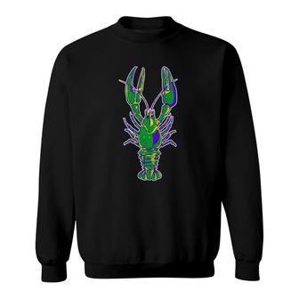 Mardi Gras Louisiana Crawfish Crayfish New Orleans Design Sweatshirt | Mazezy