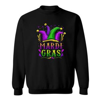 Mardi Gras Party Hat Gift Sweatshirt | Mazezy