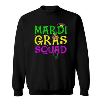 Mardi Gras Squad Party Costume Outfit Funny Mardi Gras Sweatshirt | Mazezy