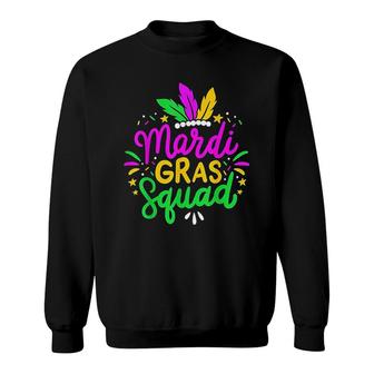 Mardi Gras Squad Party Gift Sweatshirt | Mazezy