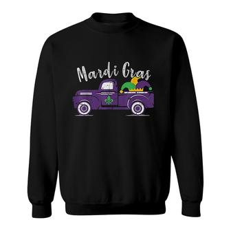 Mardi Gras Truck Funny Mardi Gras Sweatshirt | Mazezy