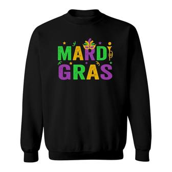 Mardi Gras Women Men Mardi Gras Kids Mardi Gras Beads Sweatshirt | Mazezy