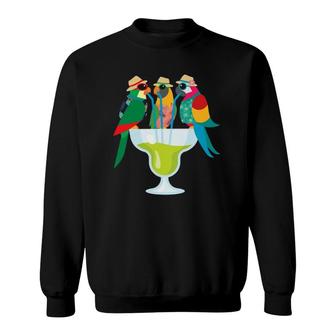 Margarita Parrots Funny Drinking Sweatshirt | Mazezy