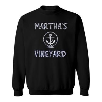 Martha's Vineyard Knot And Anchor With Rope Letters Sweatshirt | Mazezy