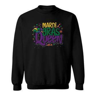 Masquerade Queen Costume Party Women Gift Mardi Gras Sweatshirt | Mazezy