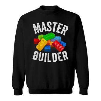 Master Builder Building Blocks Brick Builders Toys Gifts Sweatshirt - Thegiftio UK