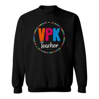 Matching Vpk Crew Teacher Voluntary Prekindergarten Team Sweatshirt | Mazezy
