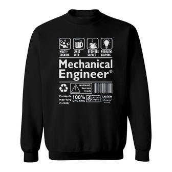 Mechanical Engineer Profession Sweatshirt | Mazezy