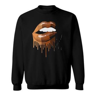 Melanin Afro Lips Women Girl Apparel, Black American African Sweatshirt | Mazezy