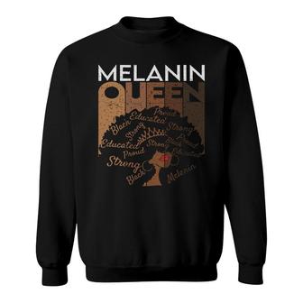 Melanin Queen African American Black Melanin Color Sweatshirt - Thegiftio UK