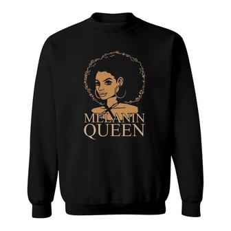 Melanin Queen African Black History Month African American Sweatshirt | Mazezy
