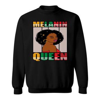 Melanin Queen Curly Hair Melanin Color Sweatshirt - Thegiftio UK