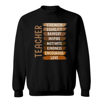 Melanin Teacher Black History Month African Black Womens Sweatshirt | Mazezy