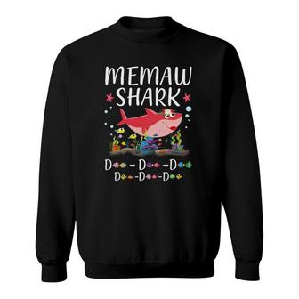 Memaw Shark , Funny Mother's Day Floral Gift Sweatshirt | Mazezy