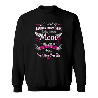 Memory Of Parents In Heaven Gift For Daughter Son Loss Mom Zip Sweatshirt | Mazezy UK