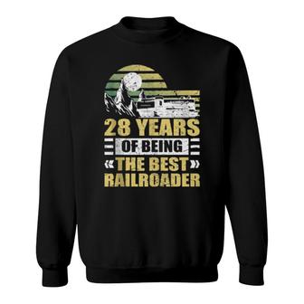 Mens 28Th Birthday 28 Years Railway Railway Sweatshirt | Mazezy
