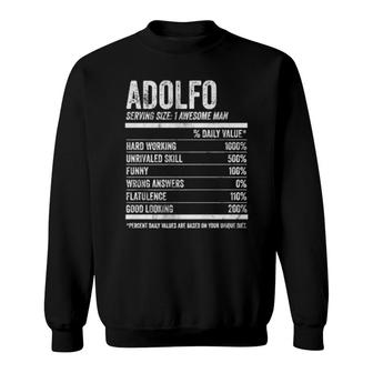 Mens Adolfo Nutrition Personalized Name Name Facts Sweatshirt | Mazezy