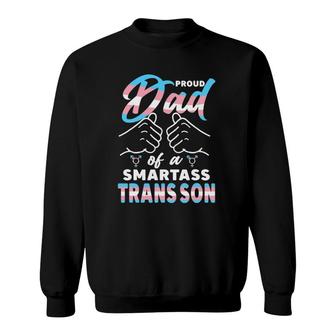 Mens Awesome Proud Trans Dad Pride Lgbt Awareness Father's Day Sweatshirt | Mazezy