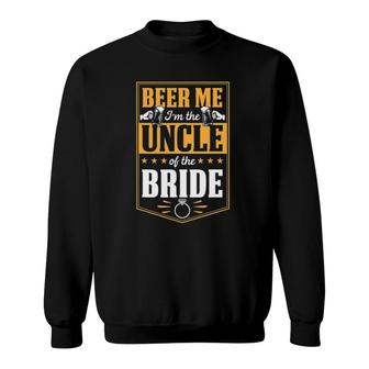 Mens Beer Me I'm The Uncle Of The Bride Wedding Party Squad Love Sweatshirt | Mazezy CA