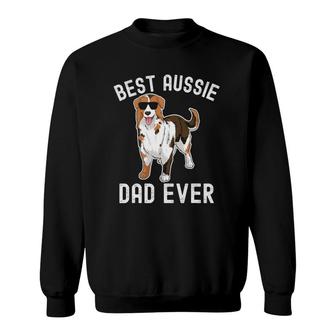 Mens Best Aussie Dad Ever Australian Shepherd Dad Fathers Day Men Sweatshirt | Mazezy