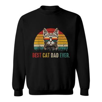 Mens Best Cat Dad Ever Funny Vintage Best Cat Dad Ever Sweatshirt - Thegiftio UK