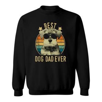 Mens Best Dog Dad Ever Miniature Schnauzer Father's Day Gift Sweatshirt | Mazezy