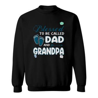 Mens Blessed To Be Called Dad For Cool Grandpa Plus Size Sweatshirt | Mazezy