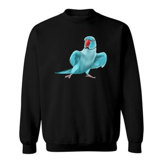 Mens Blue Indian Ringneck Parrot Bird Sweatshirt - Thegiftio UK