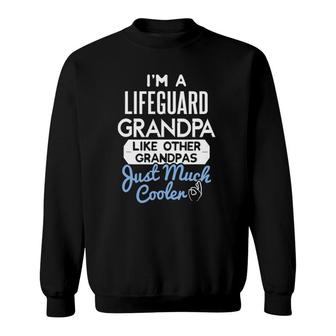 Mens Cool Lifeguard Grandpa Fathers Day Gift Sweatshirt | Mazezy